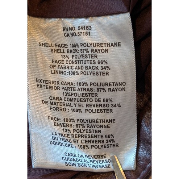 NWT Levi's Women's Medium Faux Leather Asymmetrical Motorcycle Jacket Red Wine - Picture 9 of 12